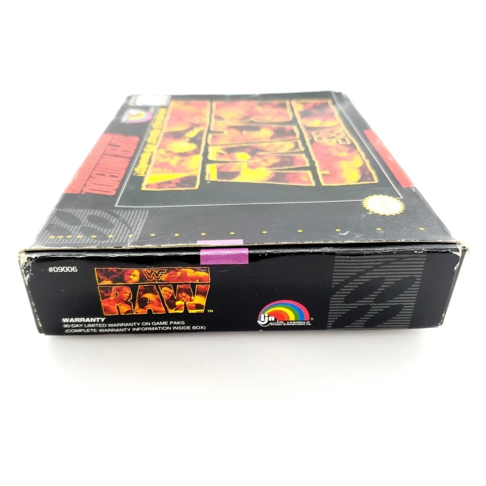 WWF Raw (Super Nintendo Entertainment System, 1994) Authentic Complete w/ Poster